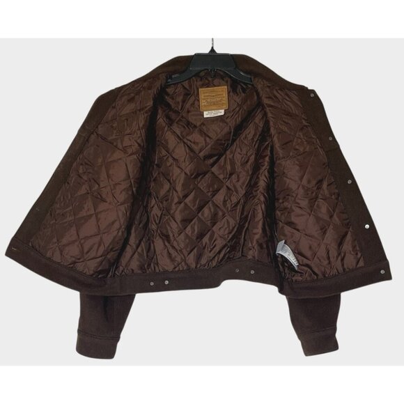 Levi's Brown Wool Blend Baby Bubble Pockets Button Oversized Trucker Jacket - Picture 7 of 16